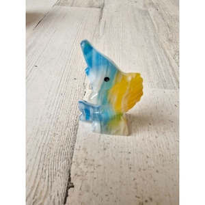 Colorful large fish tropical figurine statue marble