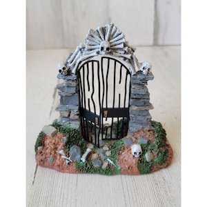 Lemax spooky town kerkhof schedelpoort Halloween Village accessoire