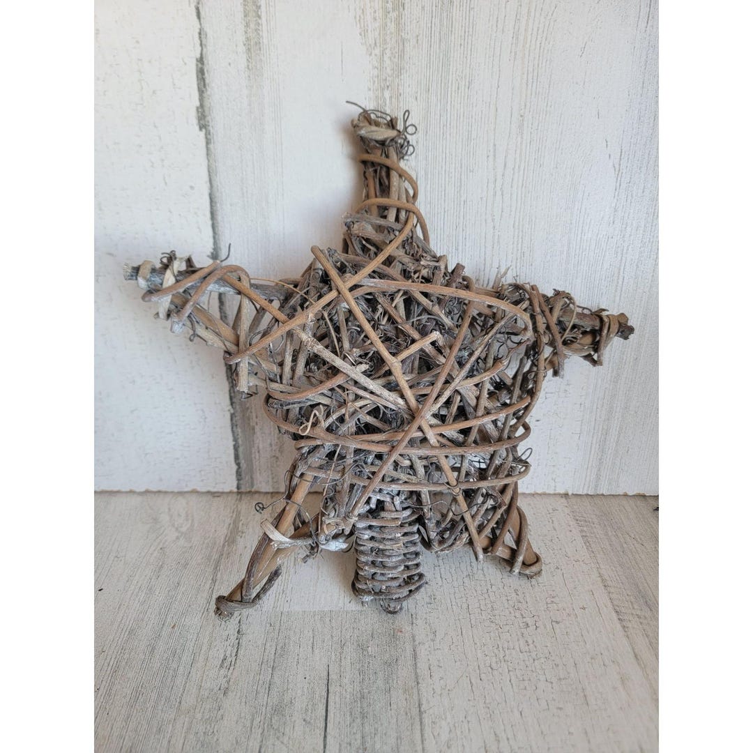 Grape Vine Woven Branch Star Tree Topper Xmas Home Decor - Etsy