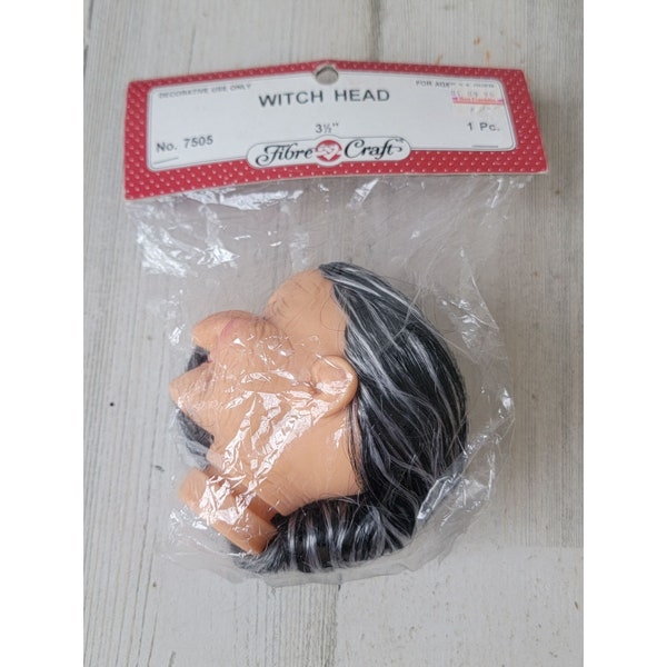 Fibercraft witch head Halloween pop Decor scary
