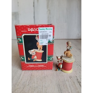 Enesco Yippee - I -Yuletide ornament Xmas cowboy mouse