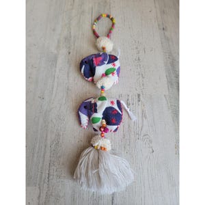 Plush unique elephant hanging ornament rainbow home decor