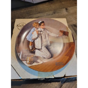 Edwin M knowles china the painter AC6071 dad kid plate