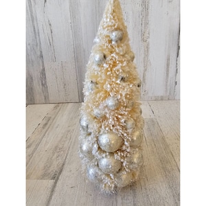 Bethany Lowe glitter tree ball Xmas decor