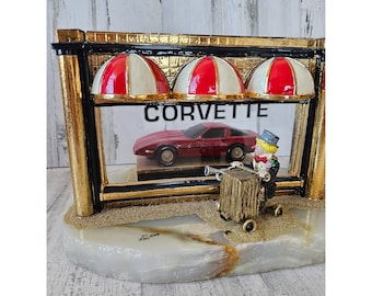 Ron Lee Clown Figurine Signed 83 Sharing Hotdog With Dog Onyx Base