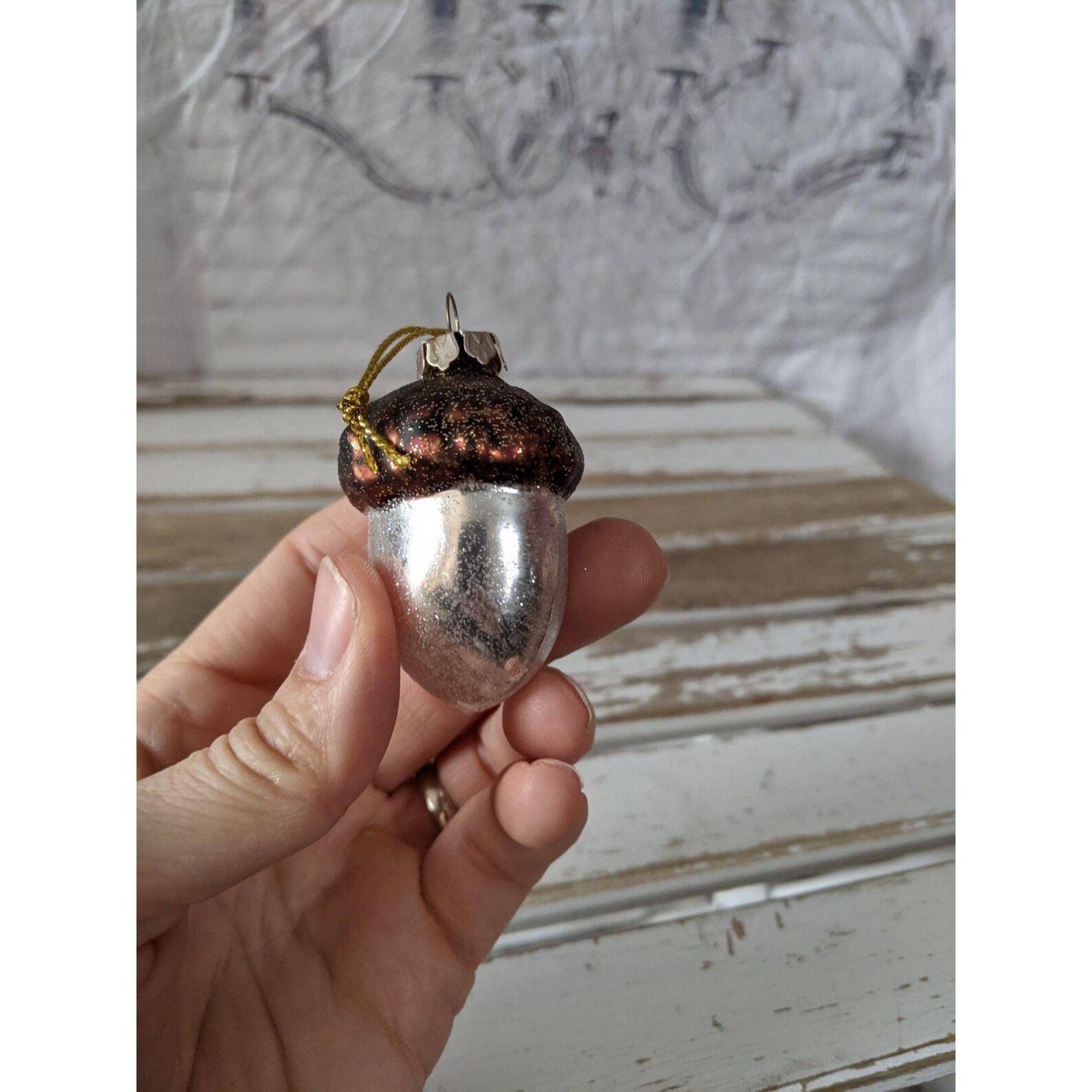 Acorn glass ornament xmas holiday tree | Etsy