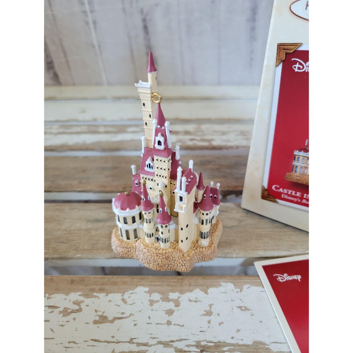 Hallmark Castle in Forest beauty and the beast Disney ornament Etsy