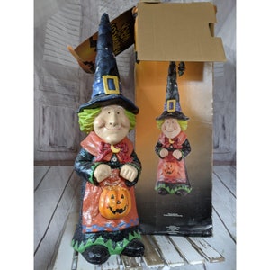 Costco large Halloween lawn decor vintage witch