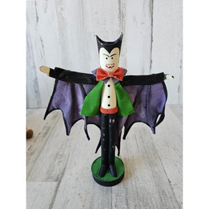 Vintage metal Dracula shabby chic unique home decor candle holder candelabra