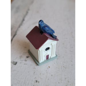 Lenox miniature Birdhouse garden vintage xmas figure decor