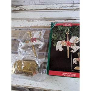 Hallmark 1992 carousel Horse Tobin fraley ornament Xmas holiday 1st Series New