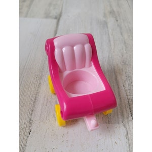 Roze hart wandelwagen kinderwagen pop accessoire speelgoed