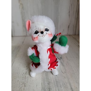 Annalee Santa Claus mouse toy sack xmas home decor