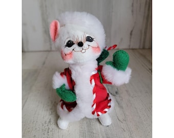 Annalee Santa Claus mouse toy sack xmas home decor