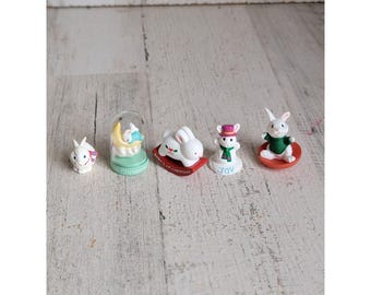 Conjunto navideño de conejo en miniatura con trineo de nieve para bebé de Hallmark