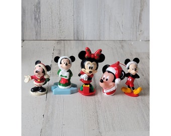 Kerst mini Mickey Mouse-figuren speelgoed Kerstvariatieset