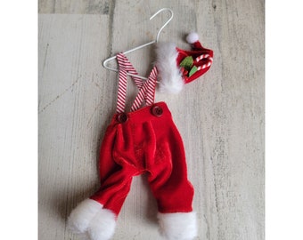 Santa Claus trousers hat hanger hung up ornament Xmas