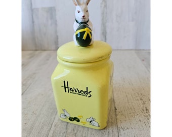 Lapin de Pâques Harrods jaune printanier Knightsbridge vintage unique