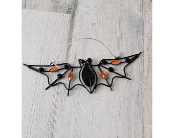 Hanging wire bat Halloween ornament wing vampire