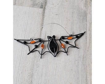 Murciélago de alambre colgante adorno de Halloween ala vampiro
