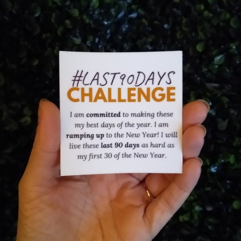 Last 90 Days Challenge By Rachel Hollis Sticker Pledge FREE | Etsy