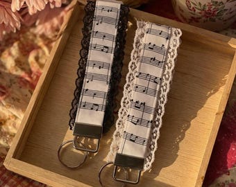 Fabric Keychain Wristlet, Cute Key Holder, Mother's Day Gift, Handmade Keychain