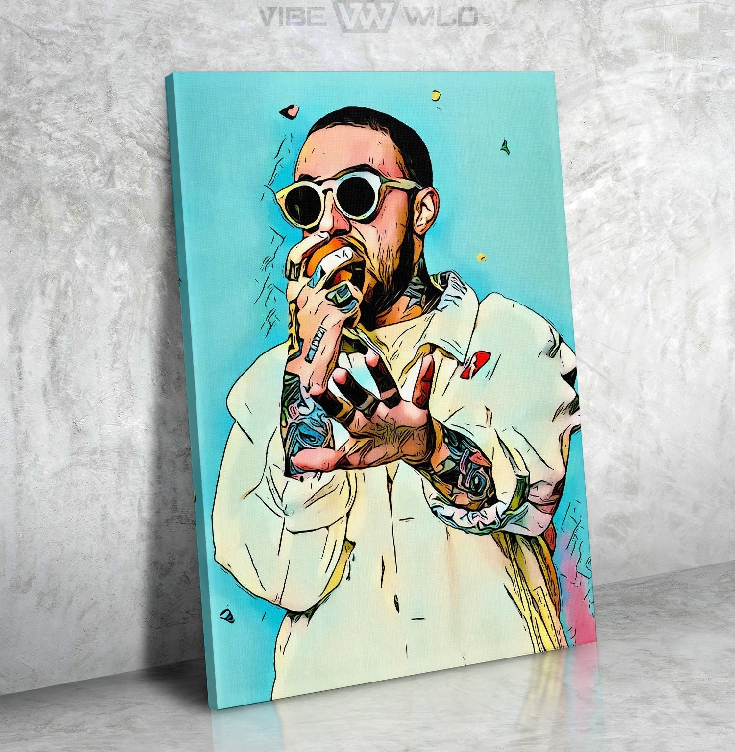 Mac Miller Canvas Art Painting Abstract Colors Mac Miller - Etsy