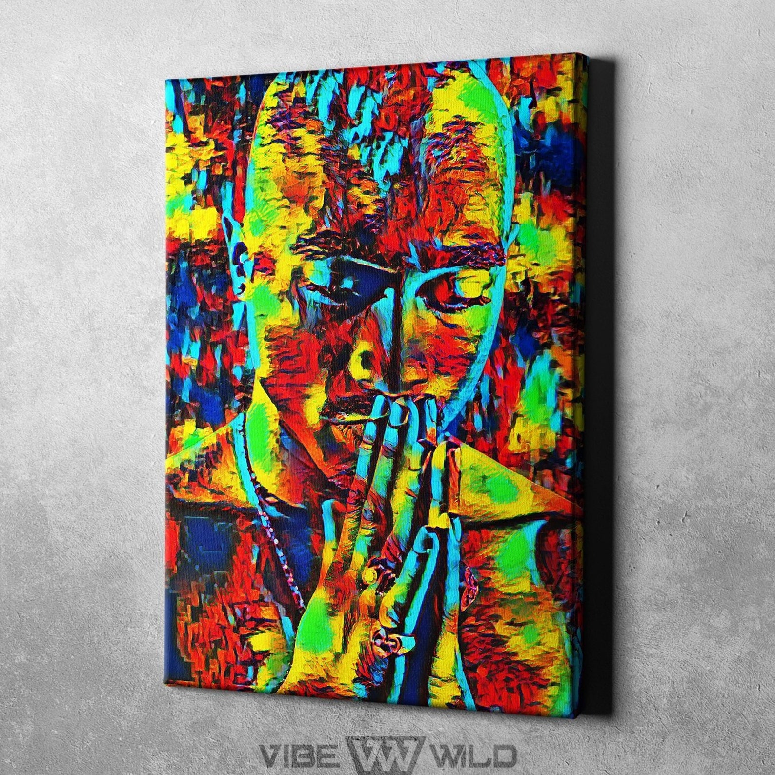 Tupac 2pac Praying Canvas Abstract Colors Wall Art Decor - Etsy UK