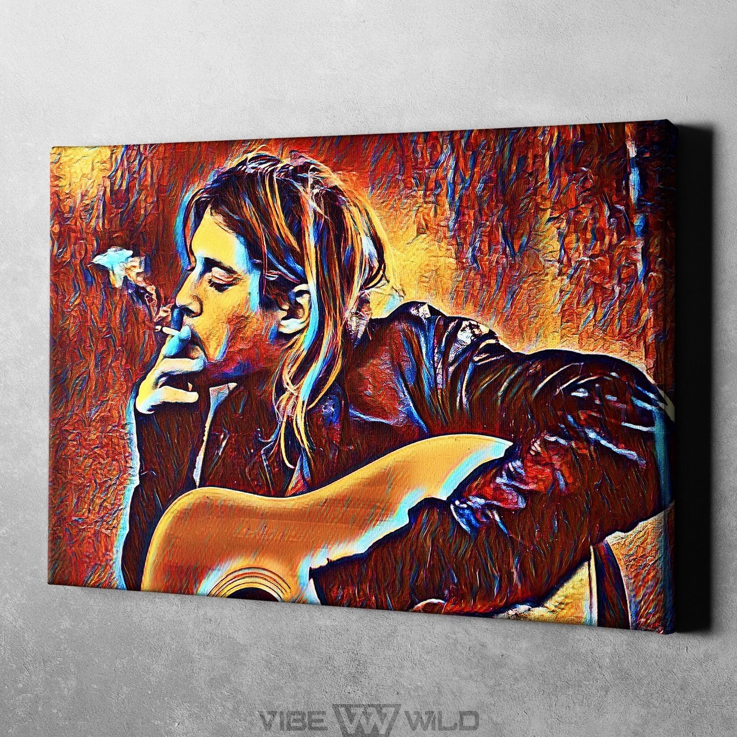Kurt Cobain Canvas Art Kurt Cobain Painting Artwork Etsy UK