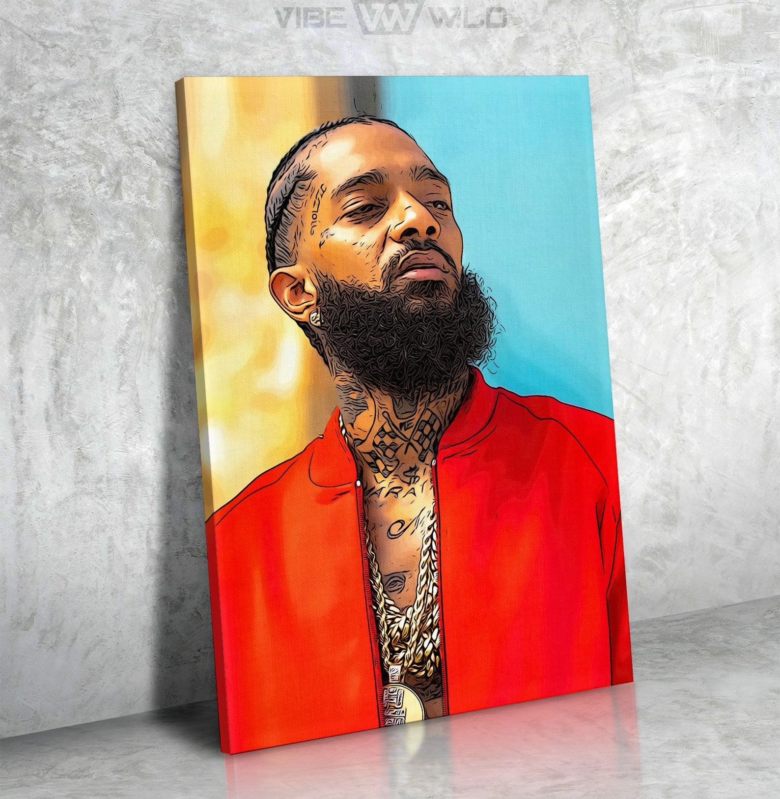 Nipsey Hussle Canvas Art Painting Nipsey Hussle Wall Art Pop Art Wall