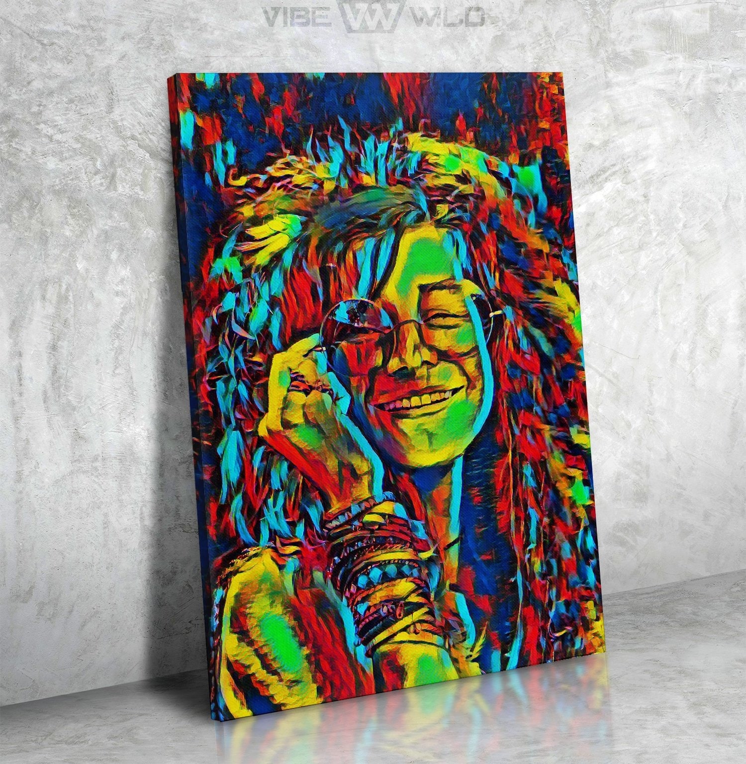Janis Joplin Canvas Art Painting Abstract Colors | Janis