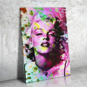 Marilyn Monroe Canvas Abstract Painting Marilyn Monroe Wall - Etsy