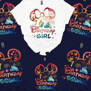 Custom Birthday Shirt, Custom Disney Birthday Shirt, Birthday Squad Group Tee, Birthday Girl Birthday Boy Disney Outfit, Birthday Squad D427