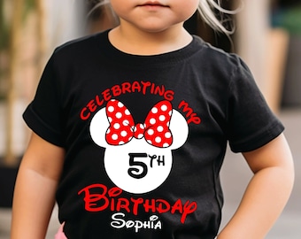 Minnie Birthday Shirt, Birthday Shirt, Disney Matching Family Shirts, Disney Birthday Tee, Disneyland Family Vacation, Disney Vacation D108