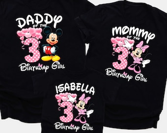 Minnie Mouse Birthday Shirt: Custom Family Matching Outfit D430