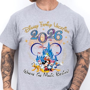 Disney Familienurlaub 2026, Disney Familienreise, Disney passende Shirts, Familienurlaub Shirt, Disney Urlaub Shirt, personalisiertes T-Shirt D181