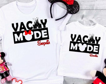 Vacay Mode Disney Family Shirts, Matching Vacation Tees D58