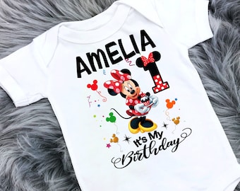 Minnie Birthday Family Shirts, Birthday Matching Family Shirts, Minnie Birthday Outfit, Birthday Disney Family Shirts, Kids Party Shirt D183