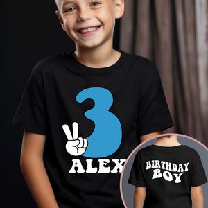 Birthday Boy Shirt, Front And Back Birthday Shirt, Birthday Gift For Boy, Birthday Kids Shirt, Birthday Boy Matching Outfit, Custom Tee D339