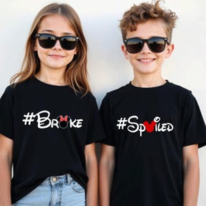 Brak verwend Disney-shirts, verwend verwend bijpassende Disney-shirts, verwend Disney familie shirts, verwend T-shirt, verwend vrouw shirt D147