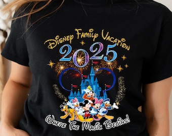 Disney Family Vacation 2025, Disney Family Trip, Disney Matching Shirts, Family Vacation Shirt, Disney Vacation Shirt, Personalized Tee D181