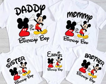 Mickey Mouse Family Birthday Shirts: Custom Birthday Outfits D173