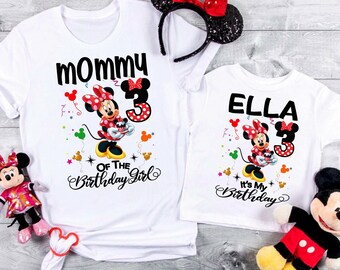 Minnie Mouse Birthday Family Shirts, Disney Matching Outfit D183
