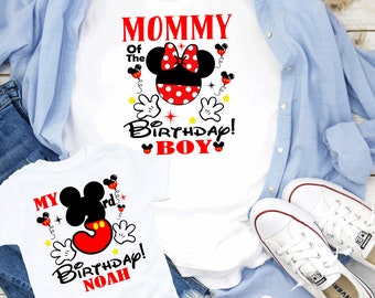 Personalized Mickey Birthday Boy Shirt, Disney Family Matching Tees  D184