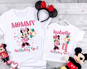 Minnie Mouse Birthday Family Shirts, Matching Disney Outfits D274