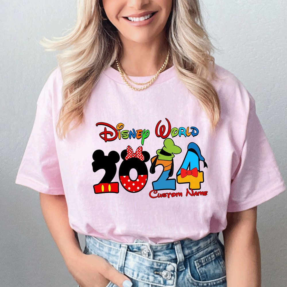 Kids Tshirt Disney World Family Shirts, Disney 2024 Shirts, Custom Family Disney Shirts, Disneyworld Shirts Family 2024, Disneyland Shirt, Couple Shirt Red Tshirt