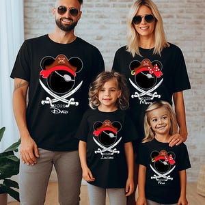 Custom Disney Pirates Family Shirts, Disney Pirates of Caribbean Shirt, Pirate Tshirt, Pirate&#39;s Life, Mickey and Minnie Disney Cruise Shirt