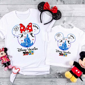 Disney Family Shirts, Mickey and Minnie Head Shirt, Disneyland T-shirt, Disneyworld Family Shirts, Custom Disney Vacation Trip Shirts D62