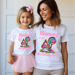 Candy Land Birthday Family Matching Shirts: Kids Party