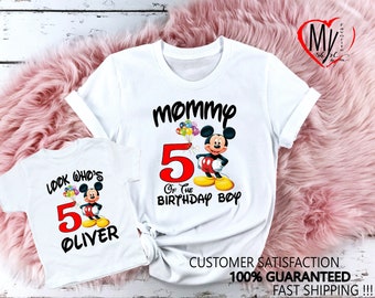 Geburtstag Shirt, passende Familie Geburtstag Shirts, Geburtstag Jungen Mädchen Shirt, Mickey Geburtstag Shirt, Geburtstag Junge T-shirt, D76